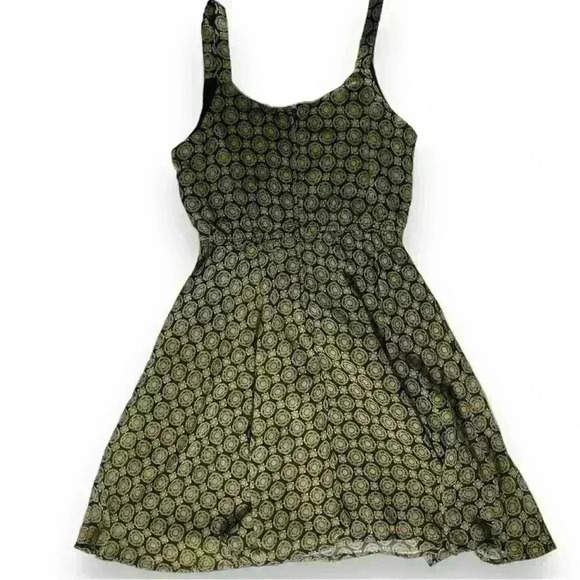 Womens Black and Yellow Moissanite Skater Sleeveless Dress Size Small by Bar III - Picture 3 of 8